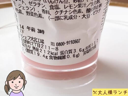 【セブン】さくらミルクプリンの栄養成分表示